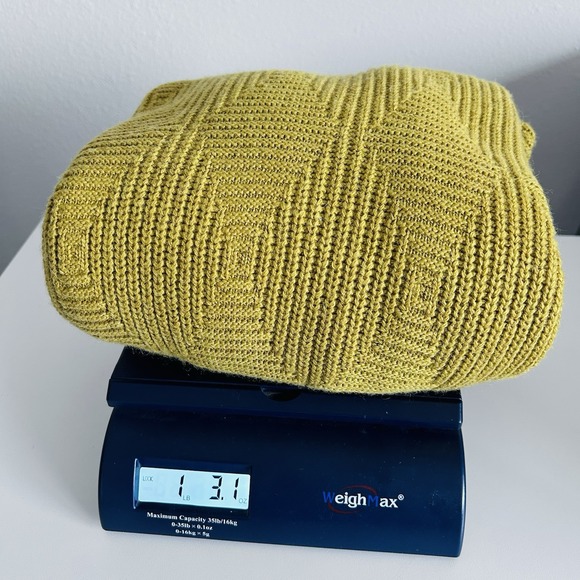 Bonobos Large Slim Fit Wool Alpaca Blend Knit Pullover Sweater Yellow Argyle - Picture 11 of 11